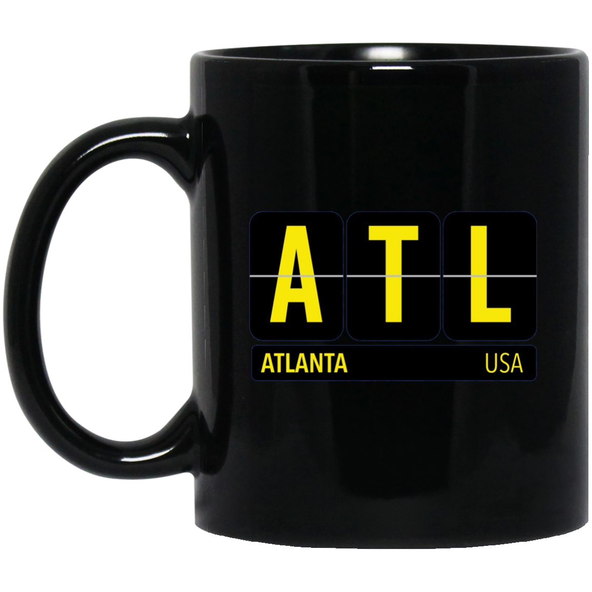 ATL Atlanta Georgia USA Travel Souvenir Long Sleeve (Yellow)