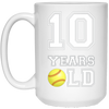 Image of 10 Years Old Softball Birthday Shirt Boy 10th Birthday Tee