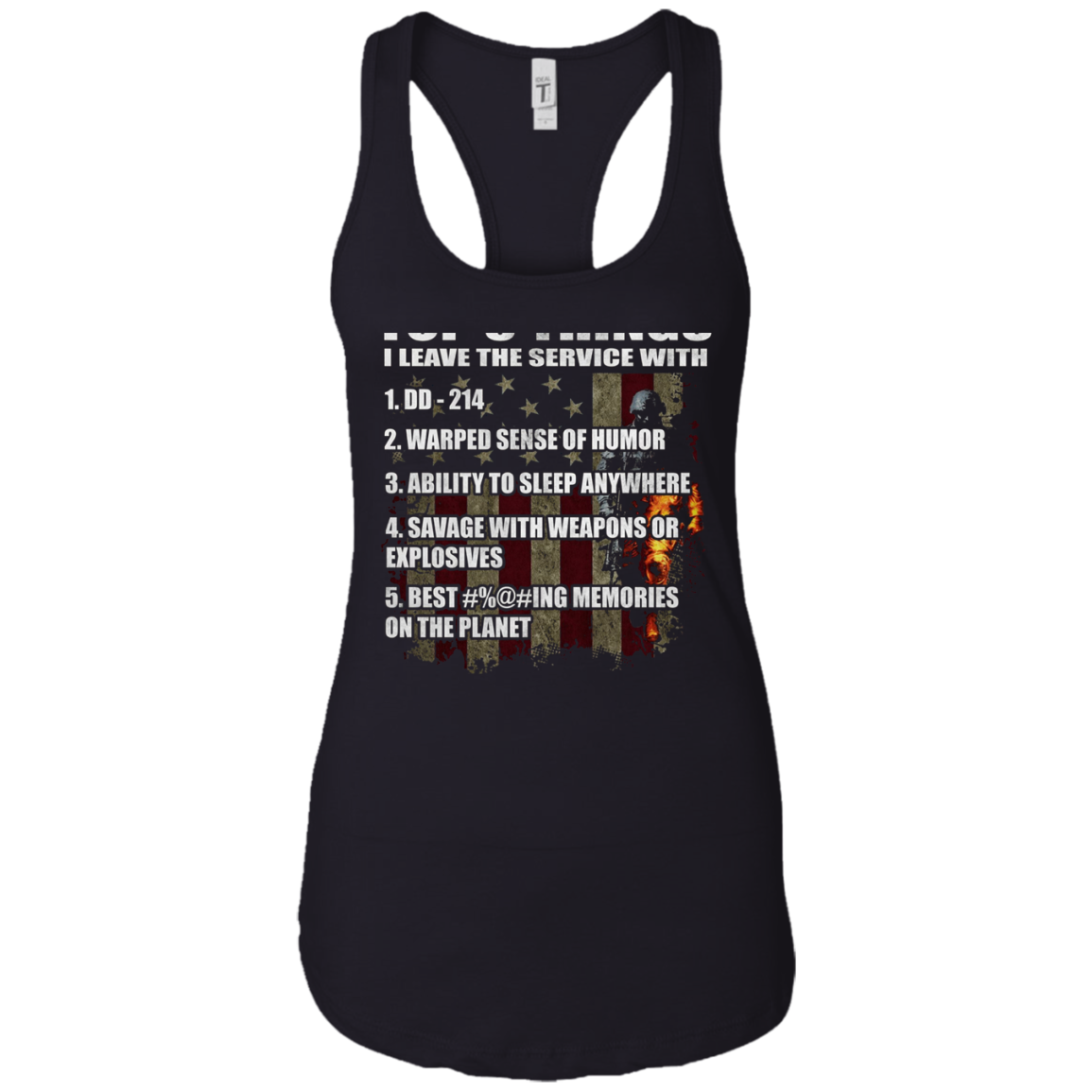 5 Things I Leave The Service With T-shirt Fantastic Veteran