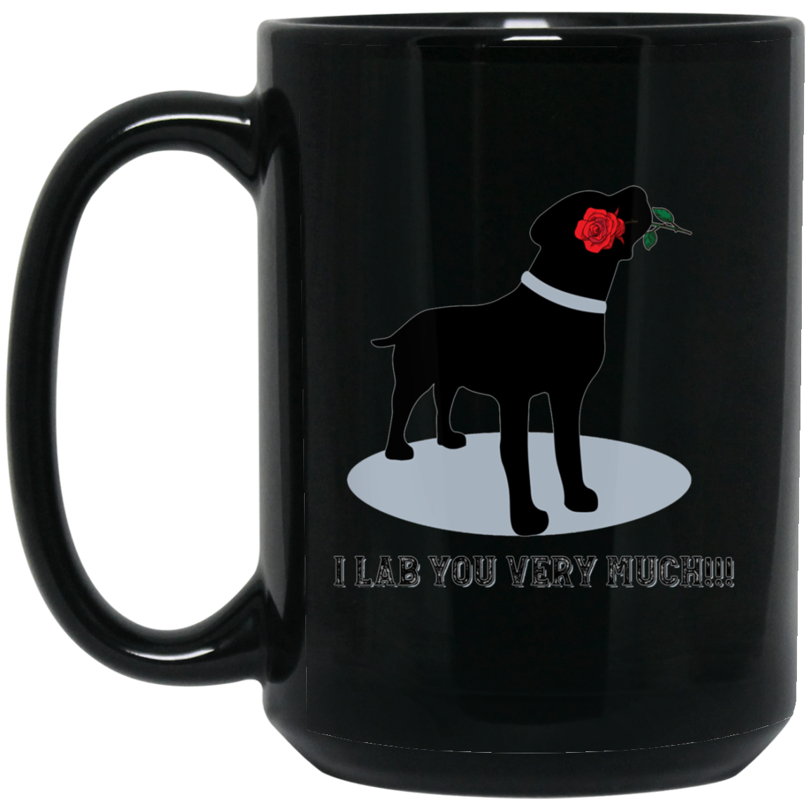 'I Lab You Very Much' Valentine's Day Black Labrador Shirt