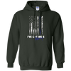 Image of Always Thin Blue Line Heart US Flag I've Got His Six T-shirt