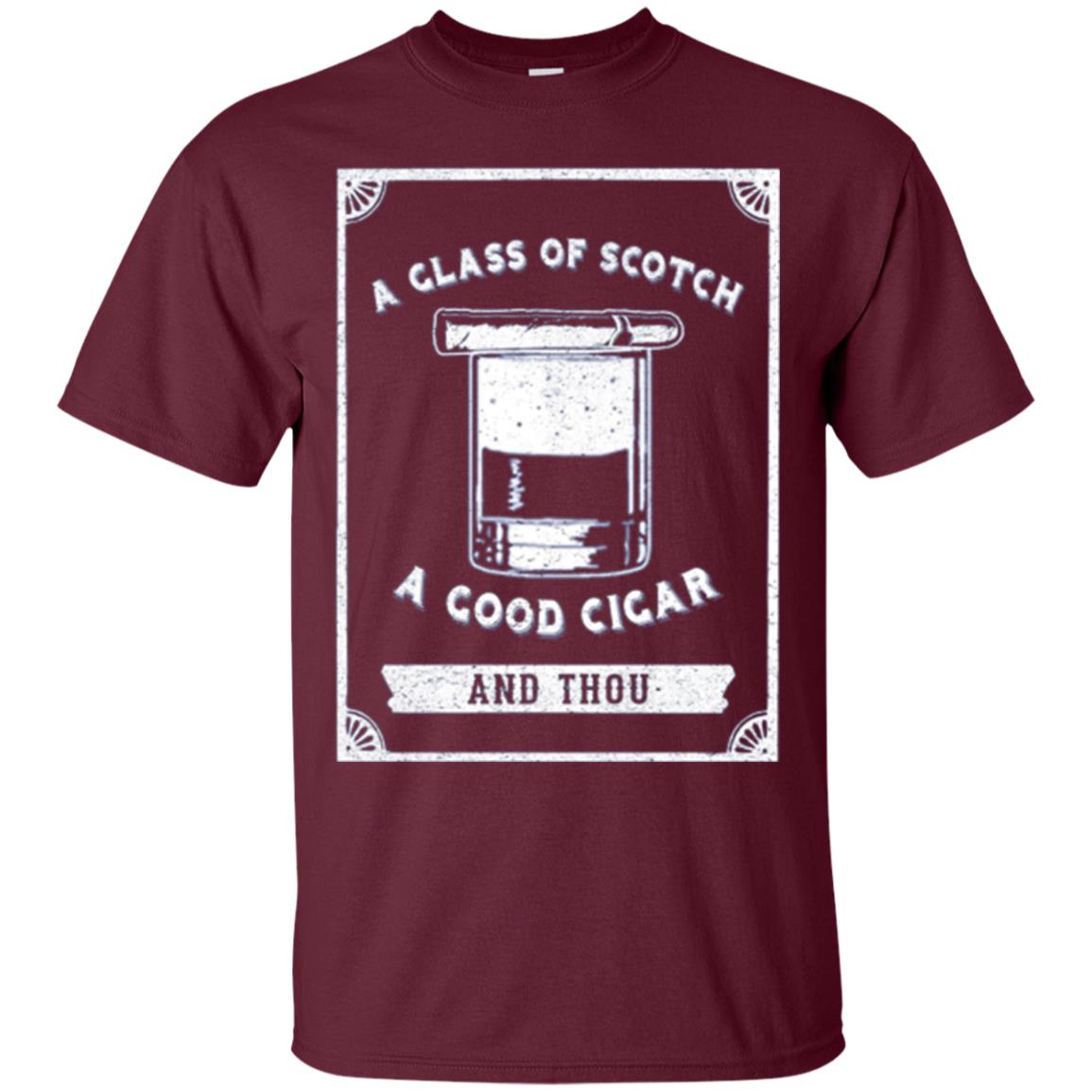 Un verre de scotch, un bon cigare et toi T-shirt à manches longues