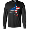 Image of American Flag Surfer Tee Shirt USA Love Surfing Surf Gifts