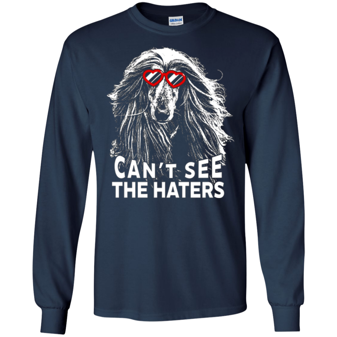 La chemise de chien de meute afghane ne peut pas voir les amants de chien mignons Haters placer la balle sur le tee