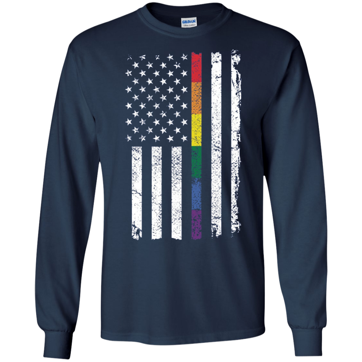American LGBT Pride LGBTQ Supporter Long Sleeve Tshirt