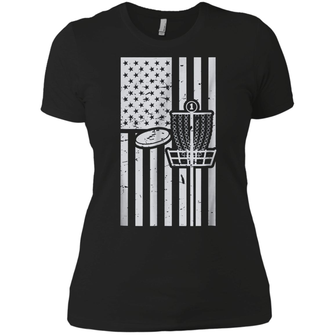 American Flag USA Disc Golf Sports Game Funny T Shirt Gift