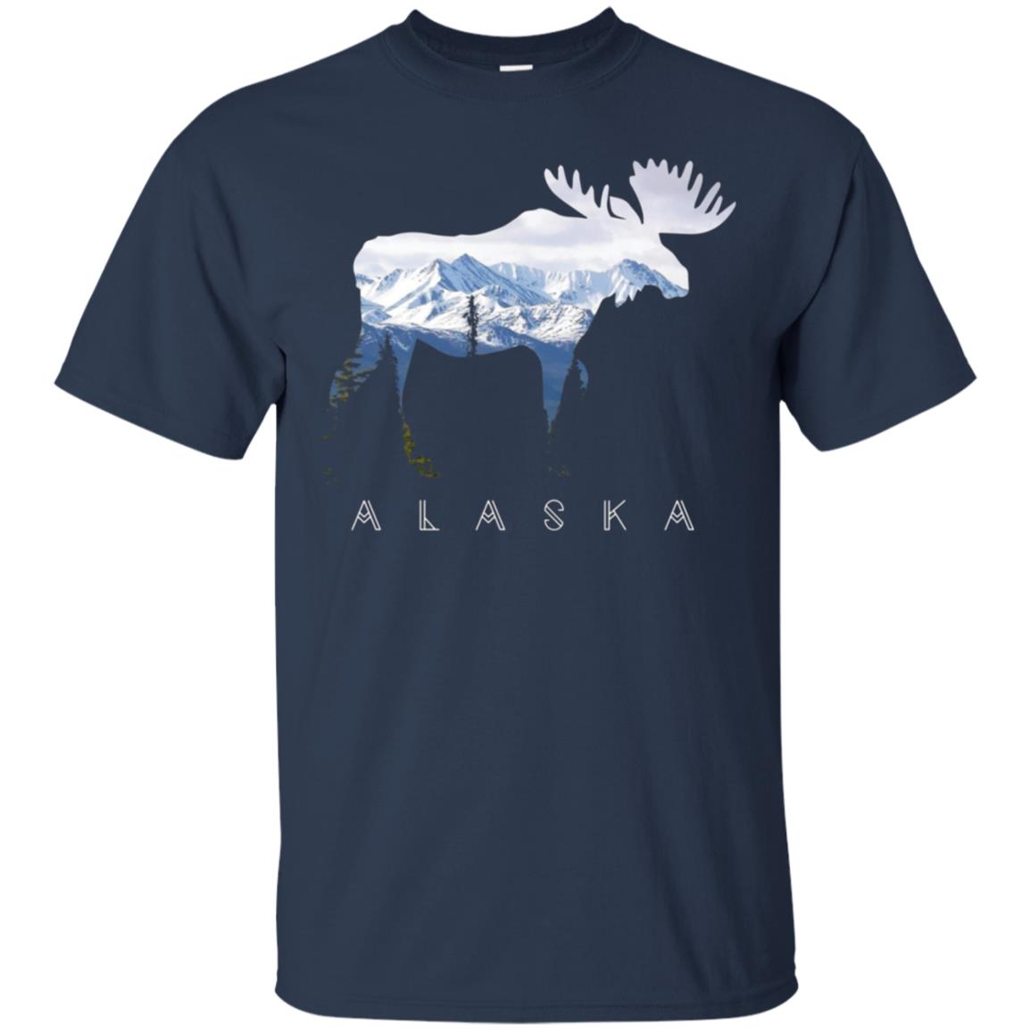 Alaska Day Moose Snowy Mountain Shirt