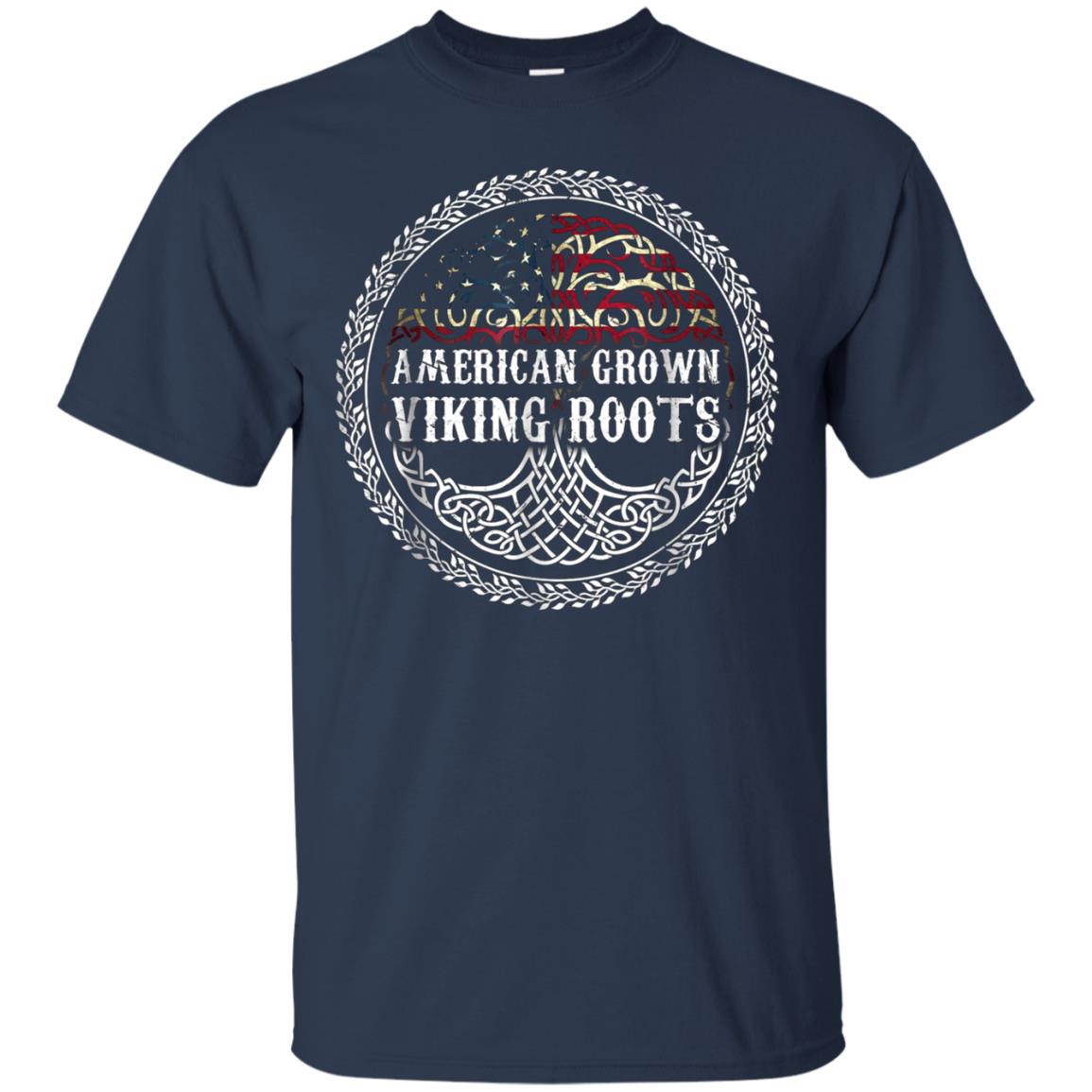 American Grown - Viking Roots T-shirt American Flag Tree Tee