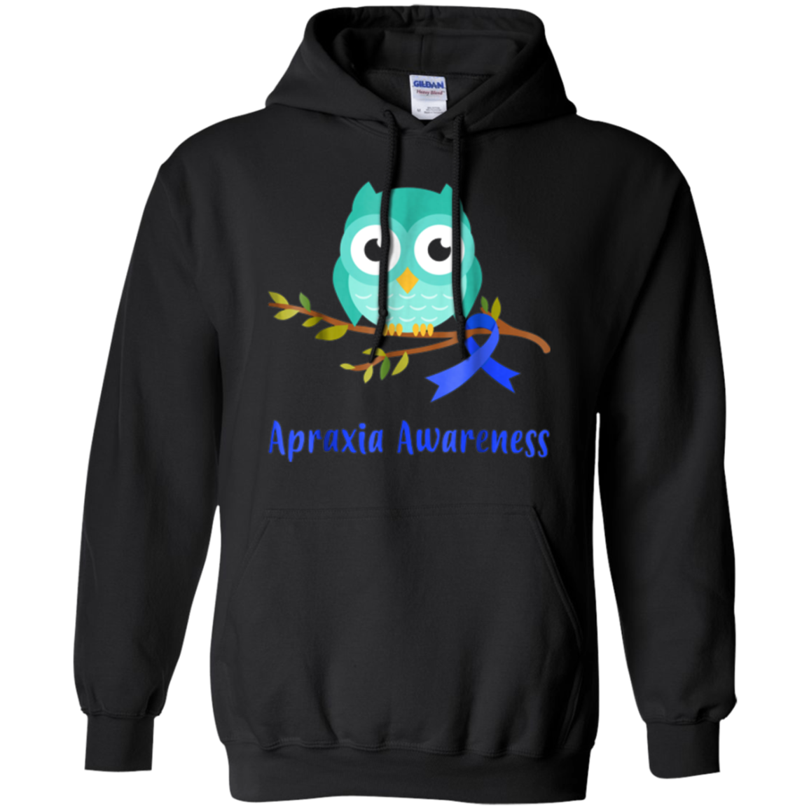 Apraxia Awareness Blue Ribbon Owl Kids T-Shirt