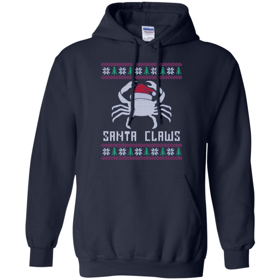 Santa Claws Festive Crab Ugly Christmas Gift Long Sleeve