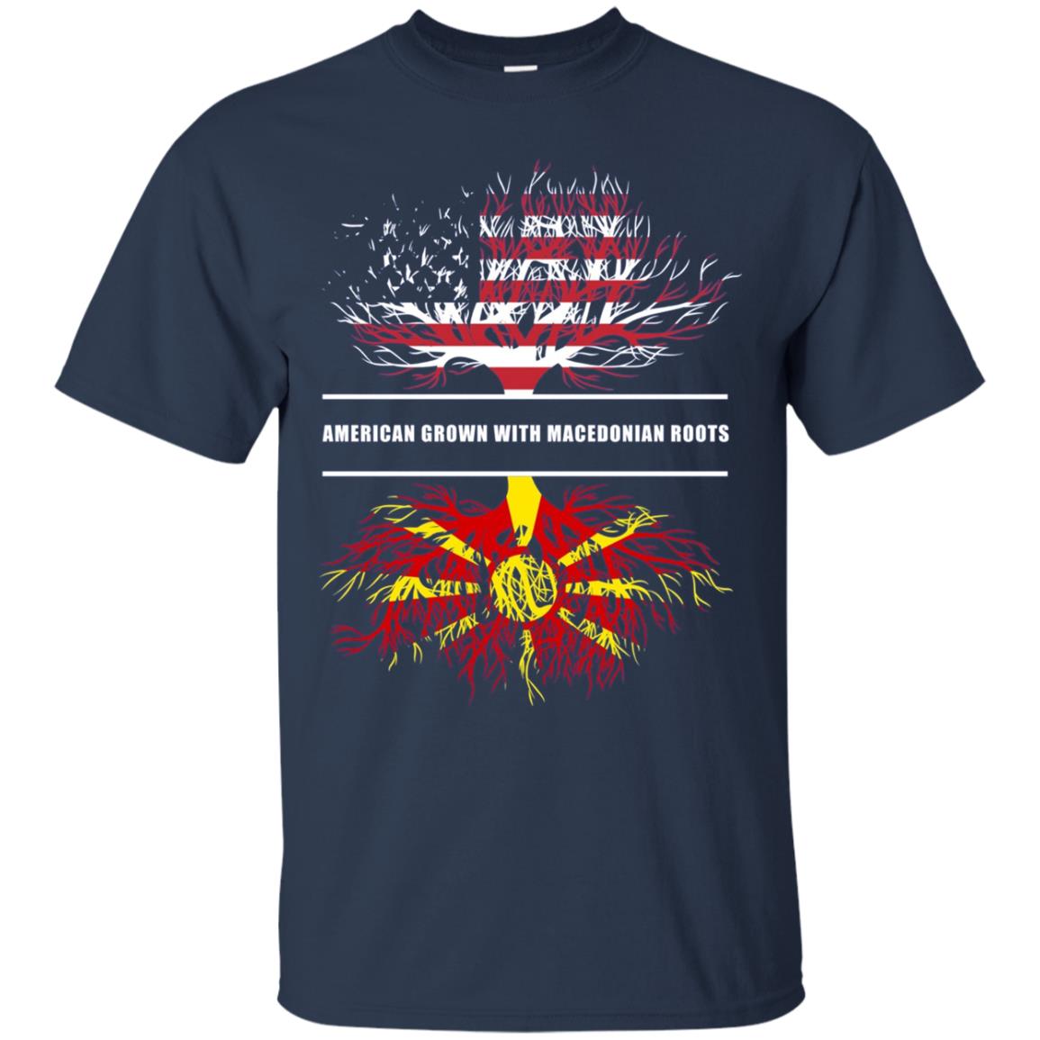 American Grown With Macedonian Roots T-Shirt Macedonia Shirt