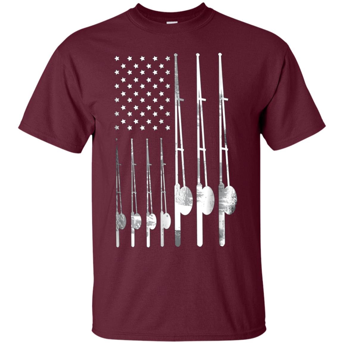 'Patriotic Fishing USA Flag' Cool Fishing July 4th Shirt