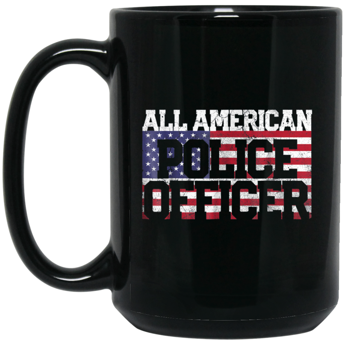 4th of July TShirt All American Police Officer Father's Day