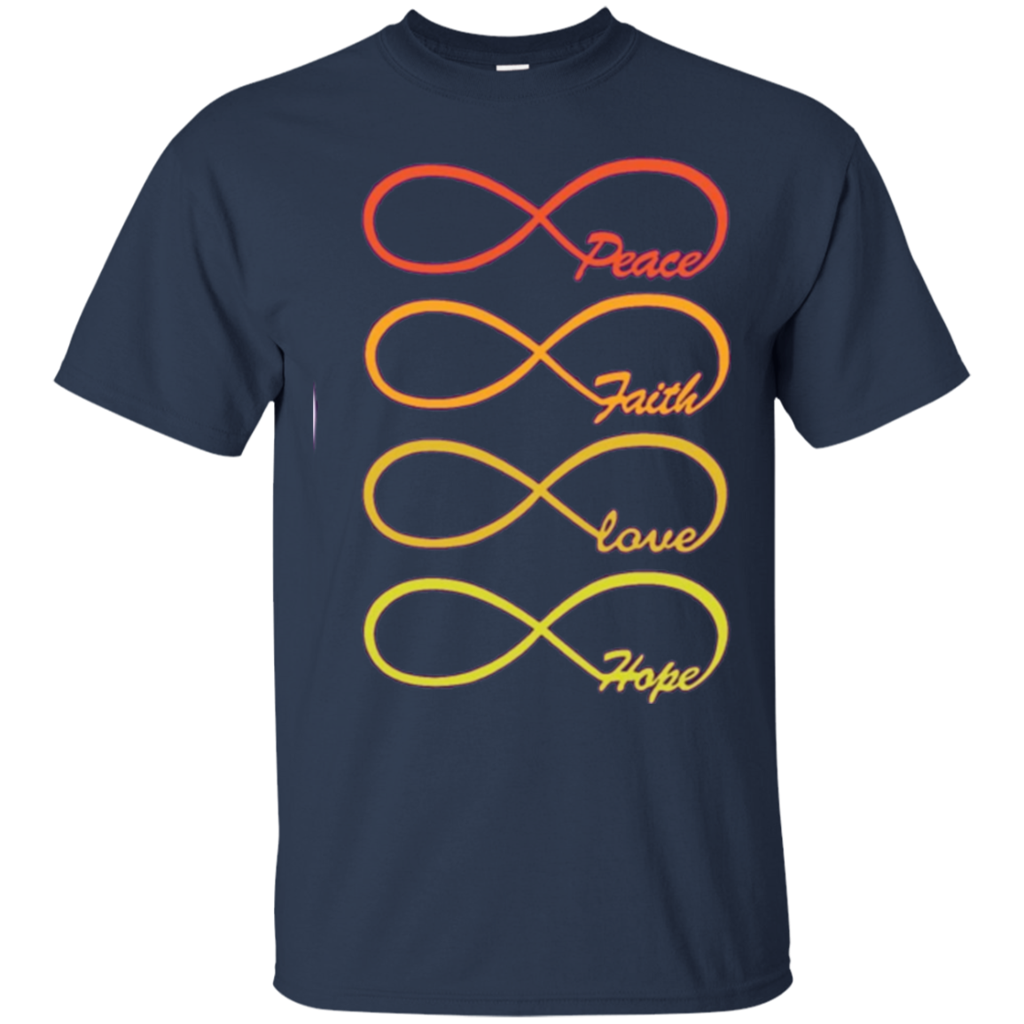 AfhhF Infinity Women's Infinity Hope Faith Love Summer Short Sleeve T-Shirt Funny Tees