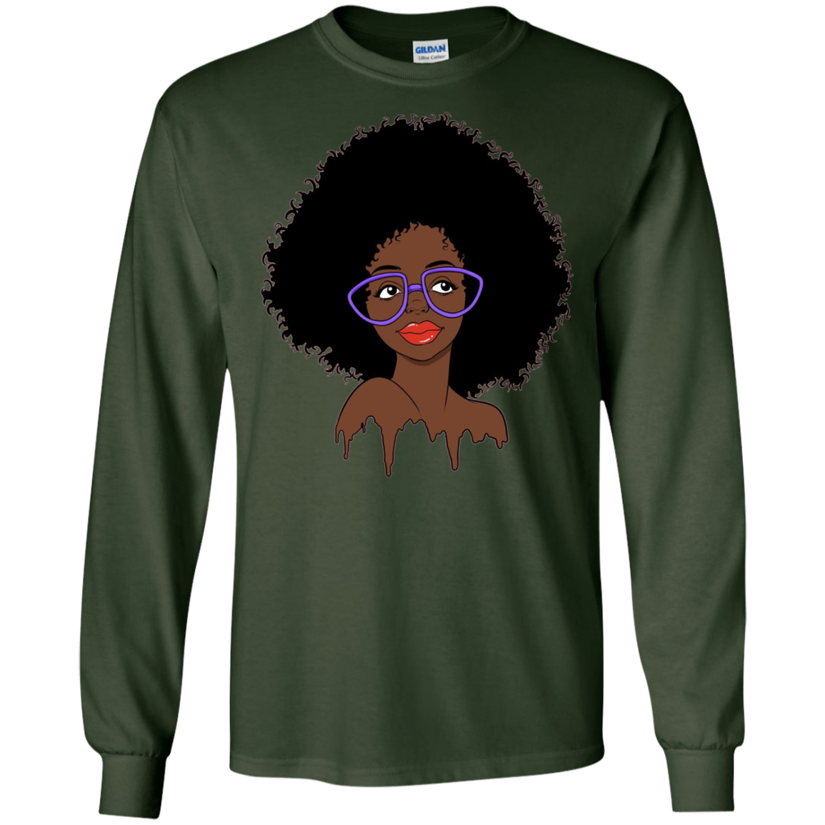 Afro Art Natural Hair T-Shirt for Black Women