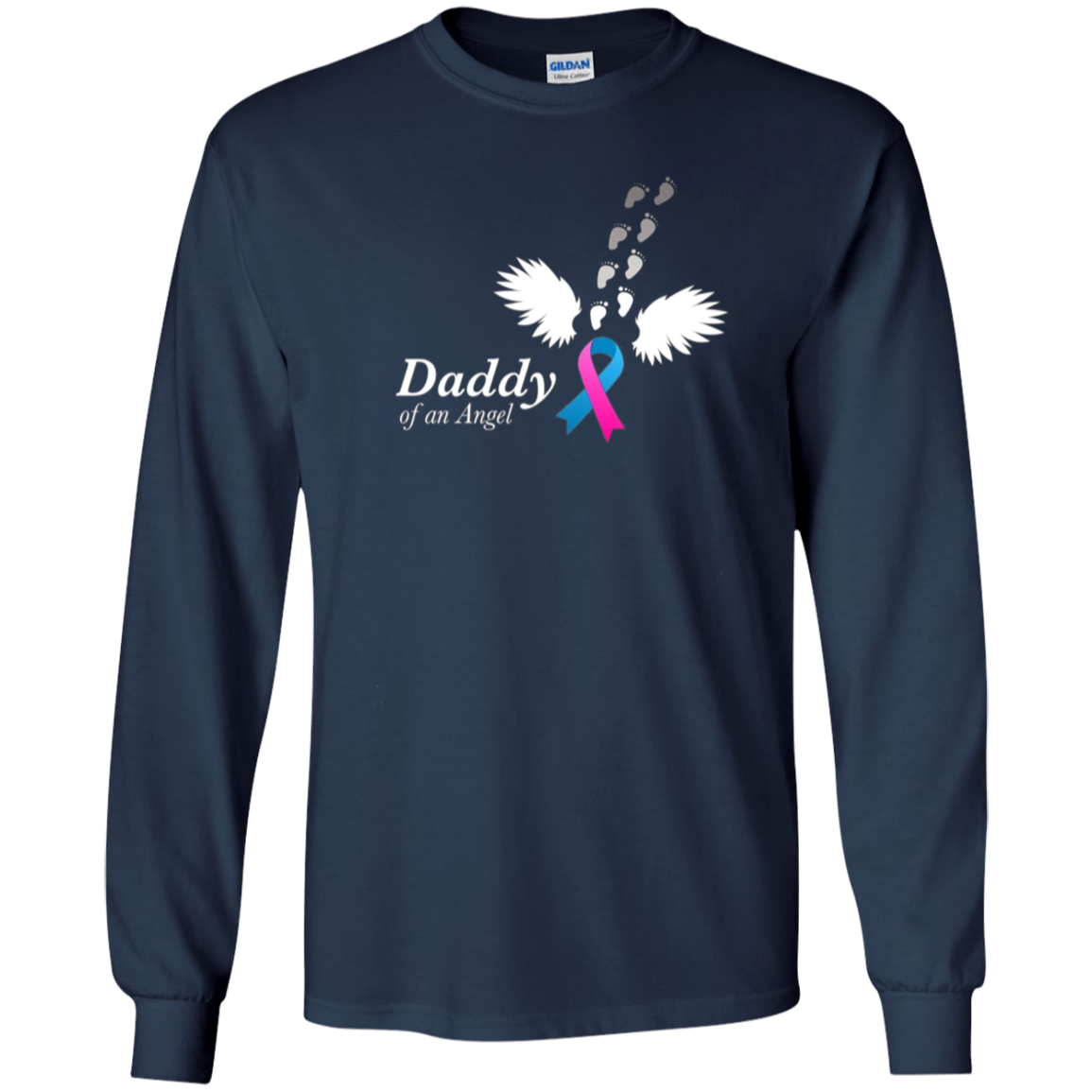 Angel Daddy T-Shirt. Miscarriage Awareness Infant Loss Tee