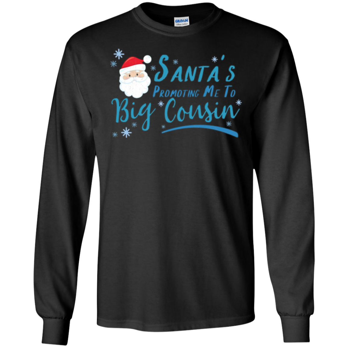 Santa's Promoting Me To Big Cousin Christmas Reveal Xmas Tee