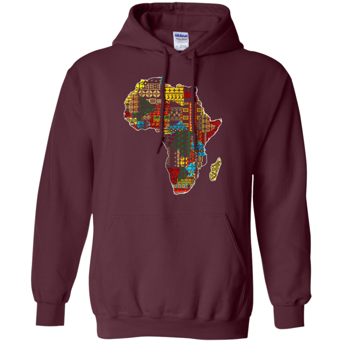 African pride traditional ethnic pattern Africa map t-shirt