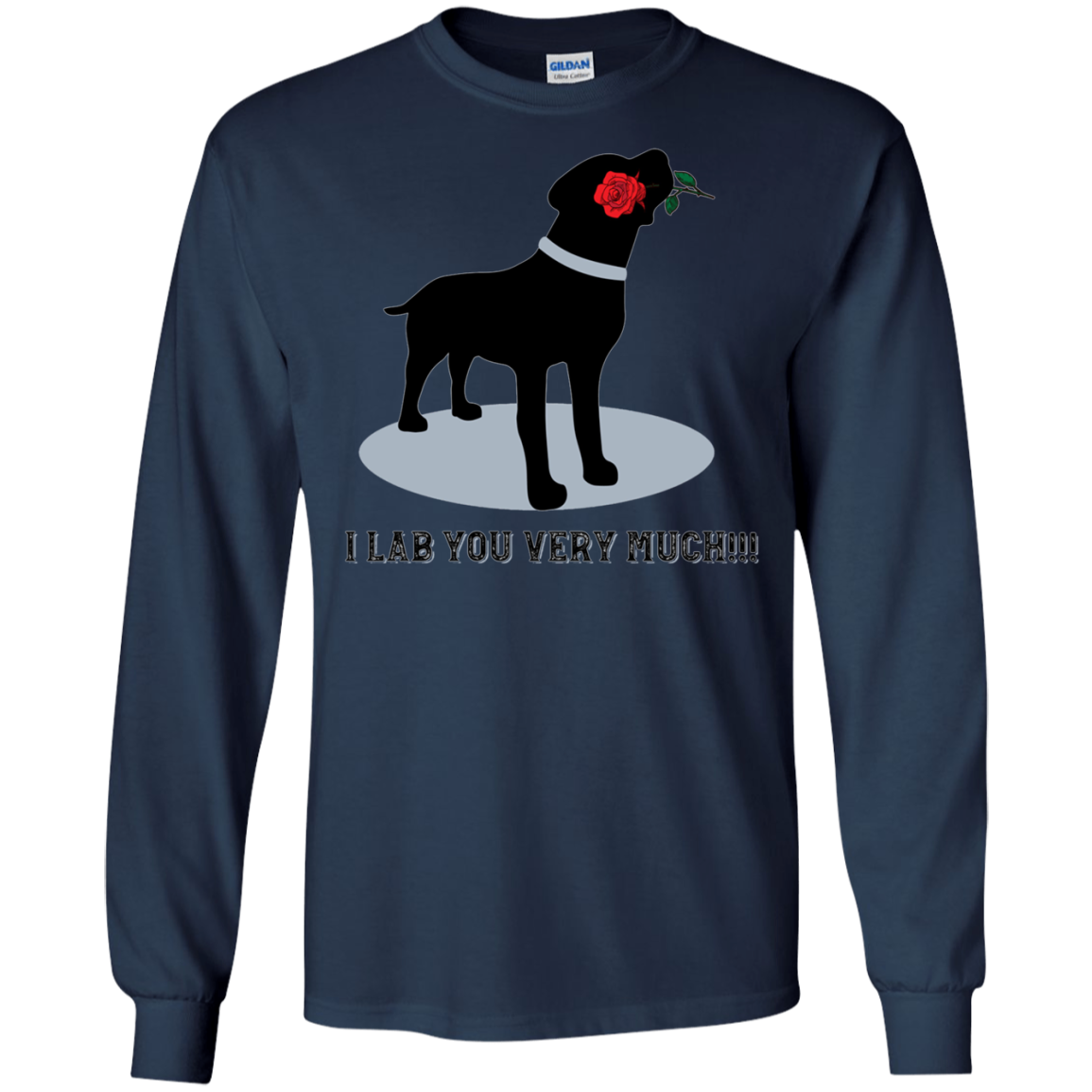 'I Lab You Very Much' Valentine's Day Black Labrador Shirt