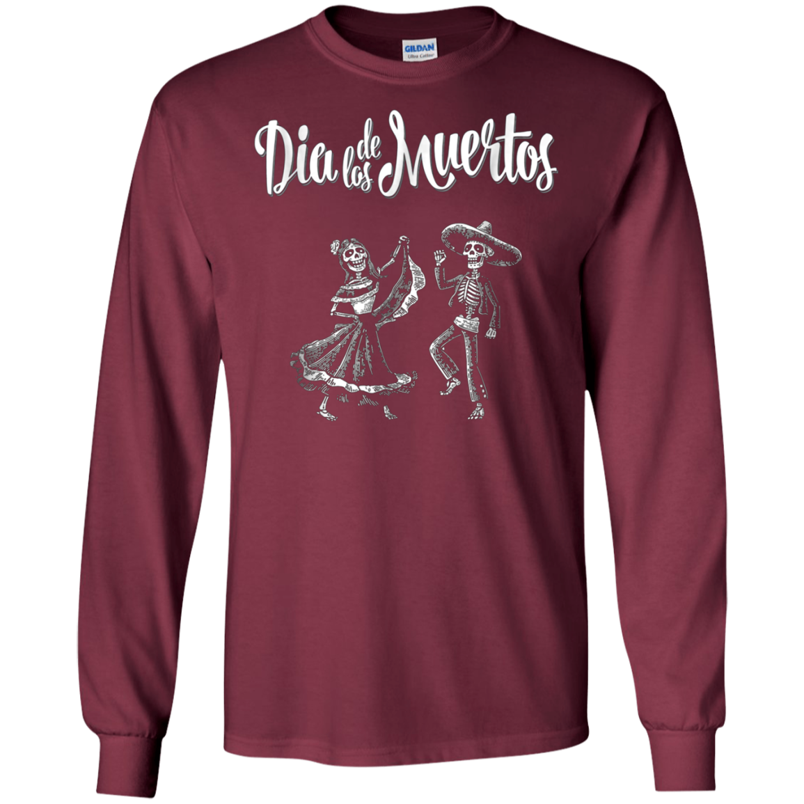 "Dia De Los Muertos" Dancing Mariachi Skeletons Tee Shirt