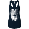 Image of American Flag T-Shirt For Helicopter Pilot Or Fan Patriotic