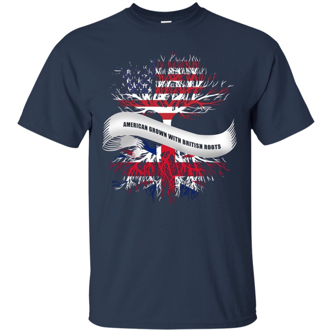 American Grown With British Roots T-Shirt Great Gift Tee