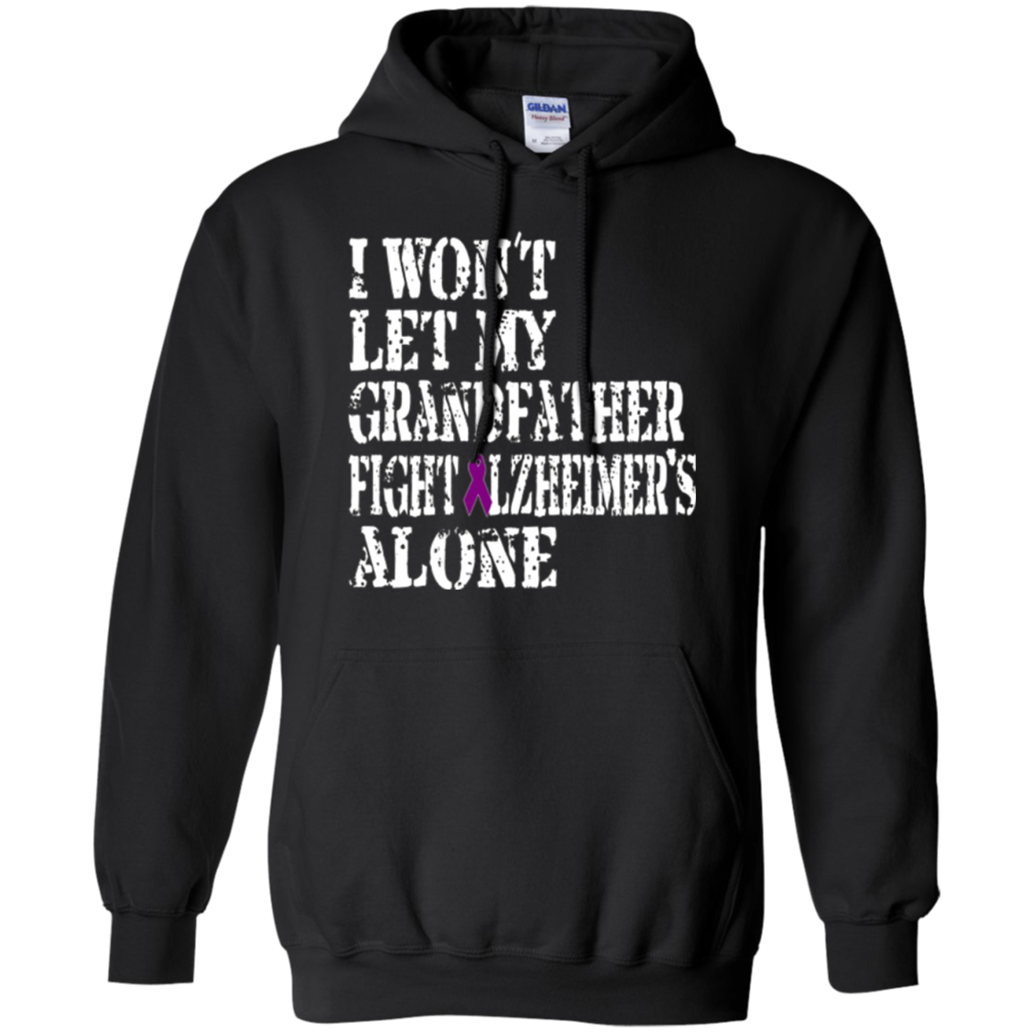 Alzheimer's Awareness Tee For Grandfather Purple Ribbon Tees