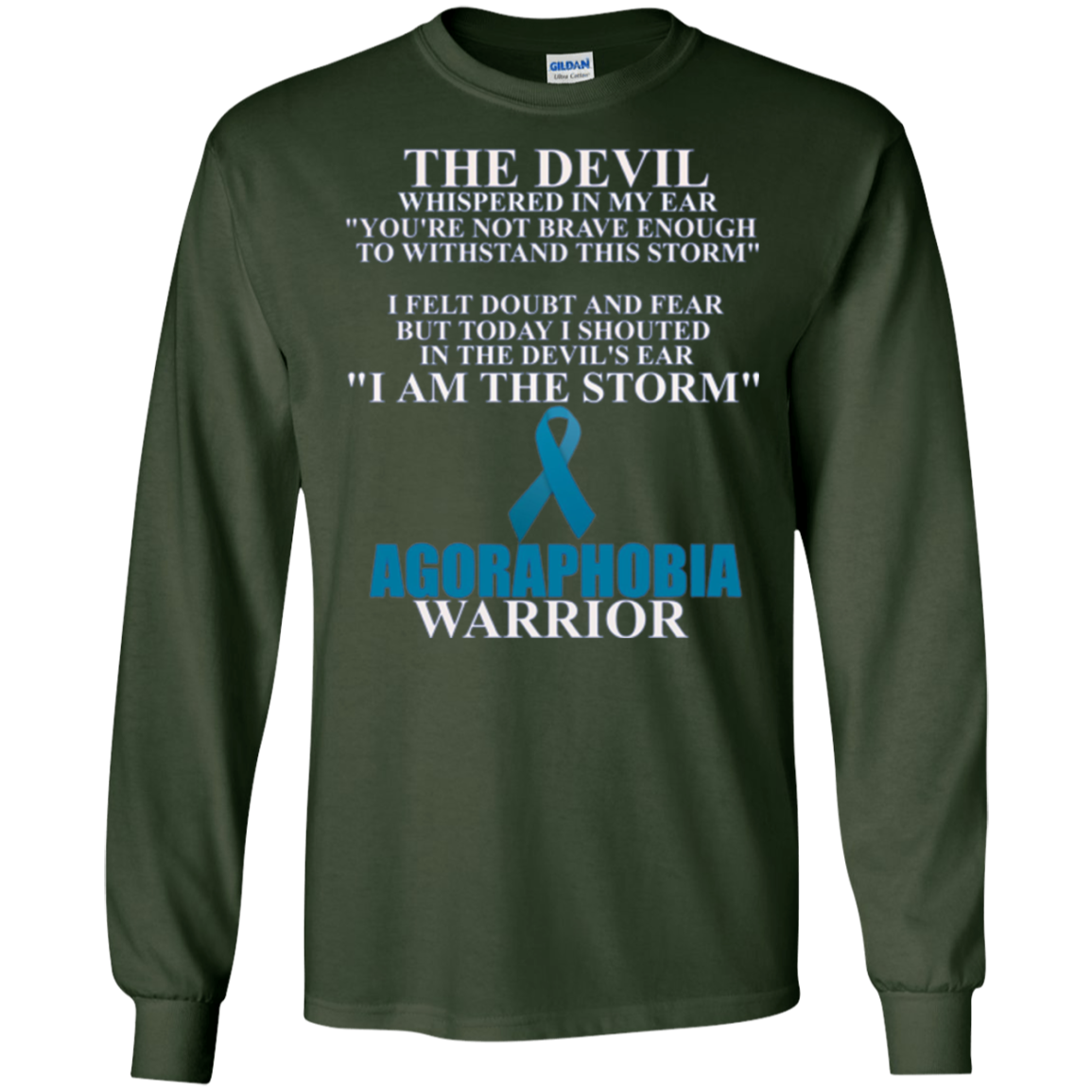 Agoraphobia Warrior Awareness Ribbon Faith T-Shirt