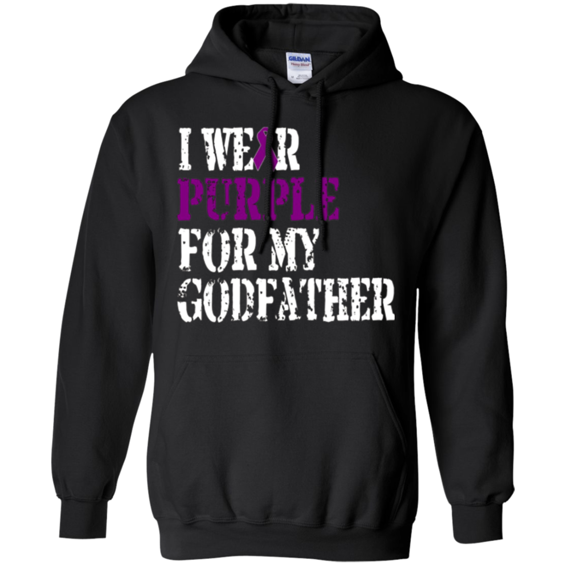 Alzheimer's Awareness T-shirt I Wear Purple For My Godfather