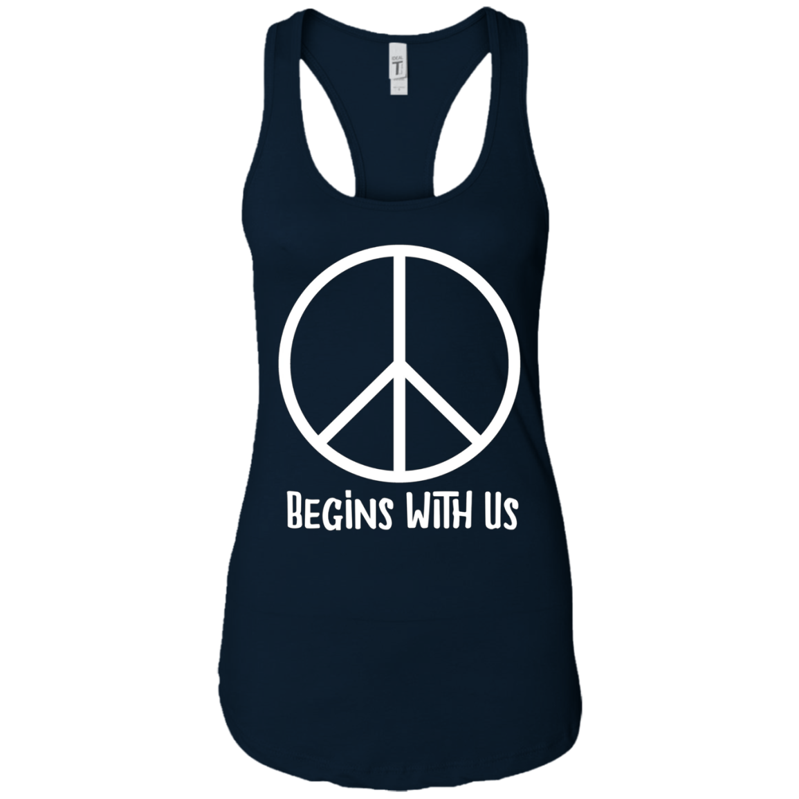 AM Peace Sign Shirts: Peace Begins With Us Symbol T-Shirt