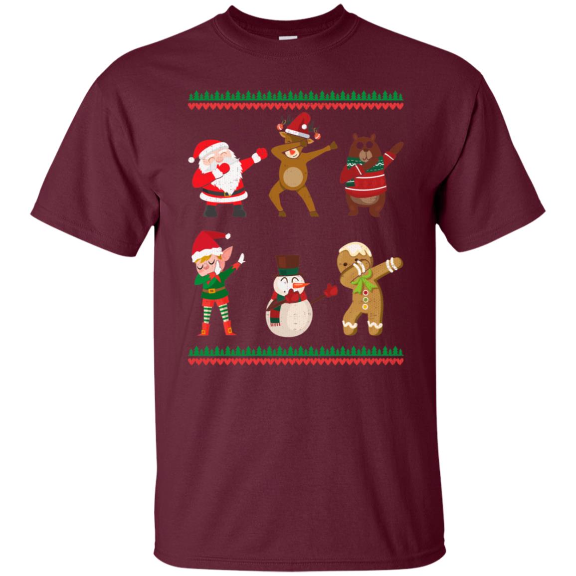 christmas Shirts dabbing santa and friends