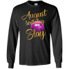 Image of August Birthday Purple Lips Slay T-shirt Birthday Gift