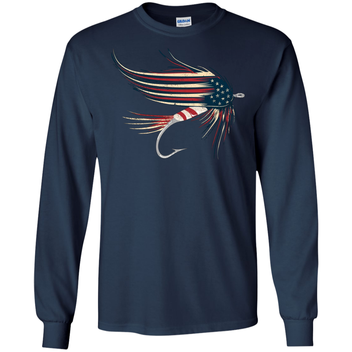American Flag Salmon Fly T-Shirt