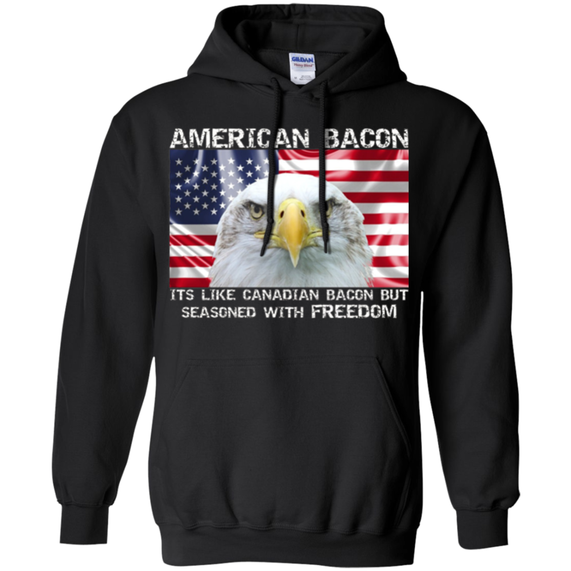 American bacon is seasoned with freedom funny murica T-Shirt