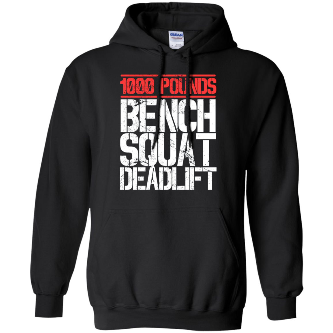 1000 Pounds, Bench Squat Deadlift Powerlifter Club T-Shirt