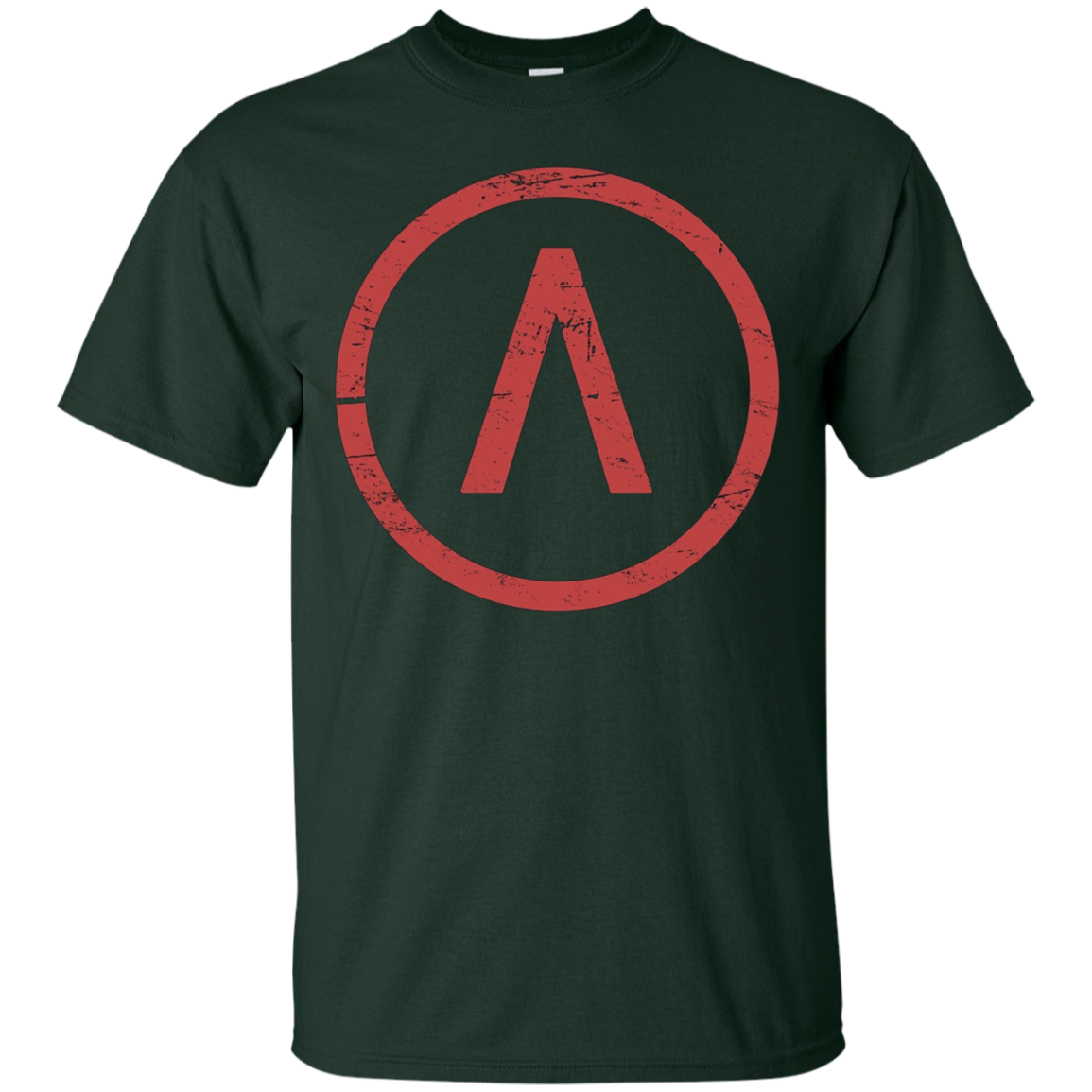 Ancient Greece Spartan Lambda Distressed T-Shirt