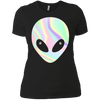 Image of Alien Head T-Shirt Holographic Effect