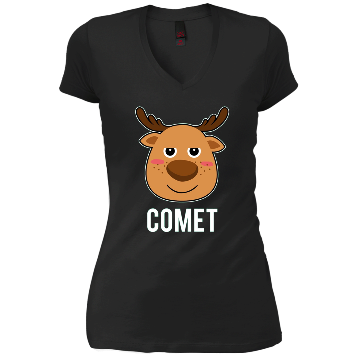 Santa Reindeer Comet T-Shirt Christmas Group Costume Tee