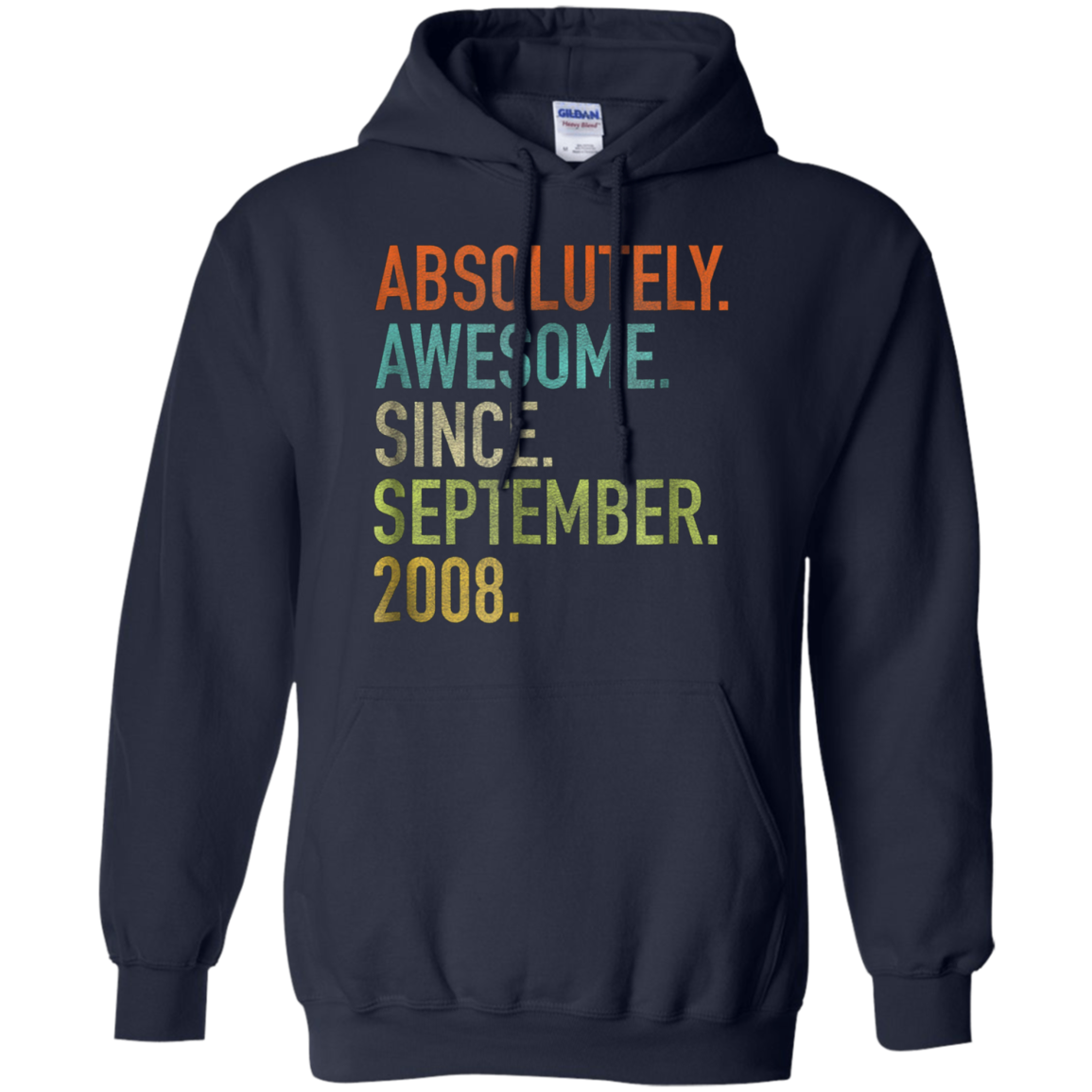 Absolutely Awesome Since September 2008 10th Birthday Shirt