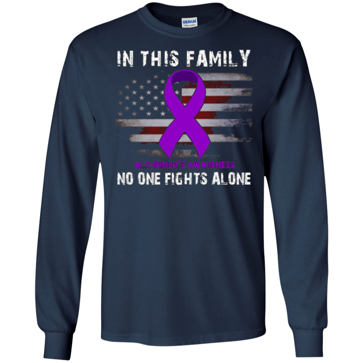 Alzheimer's Awareness Shirt - No One Fights Alone