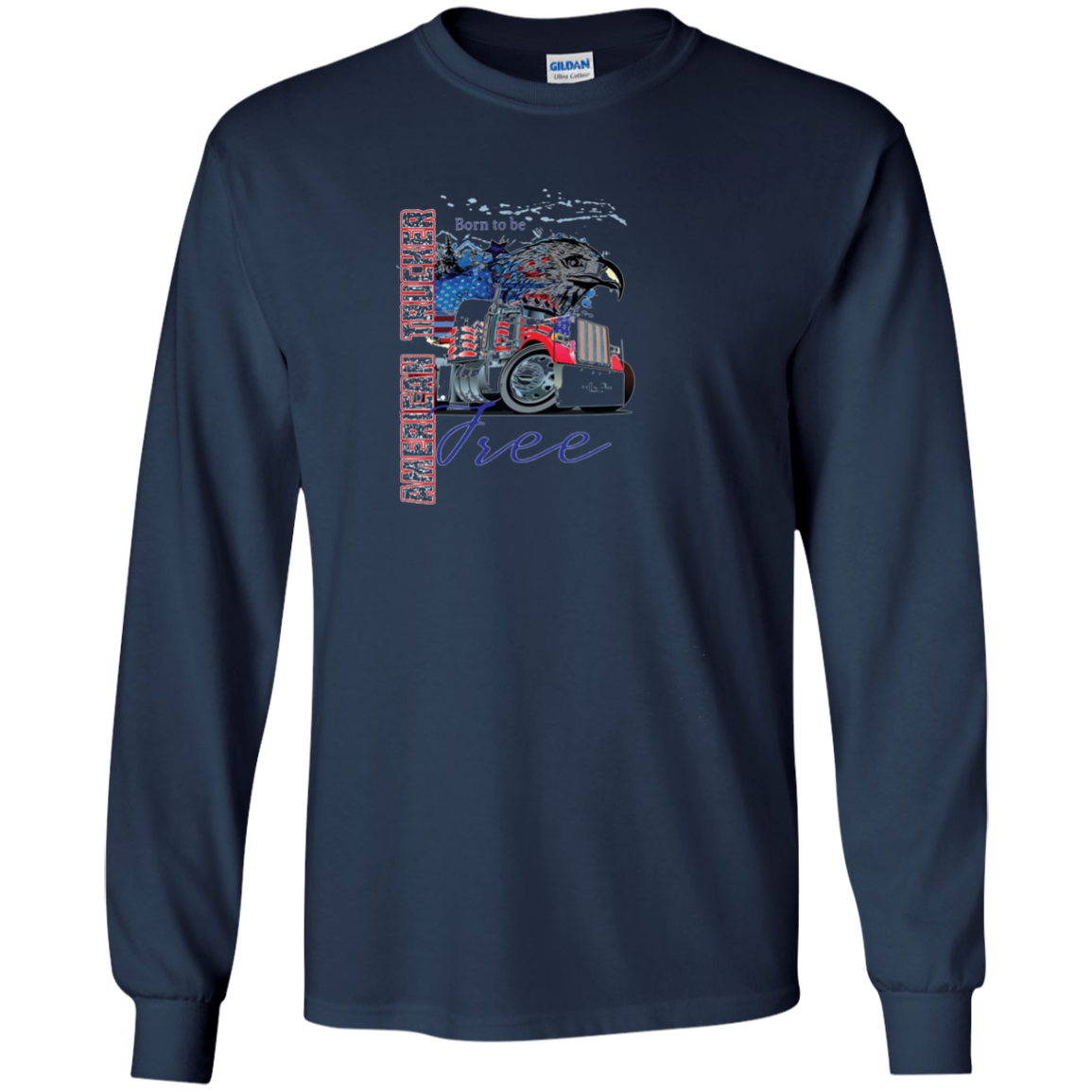 American TruckerT Shirt Truck Driver Patriotic TShirt