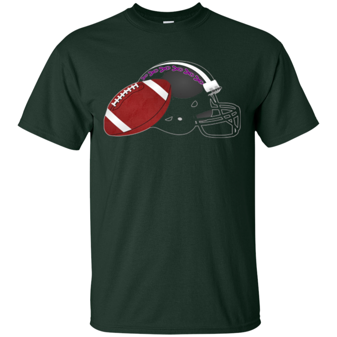 Alzheimer Awareness Purple Ribbon Shirt For Football Fans