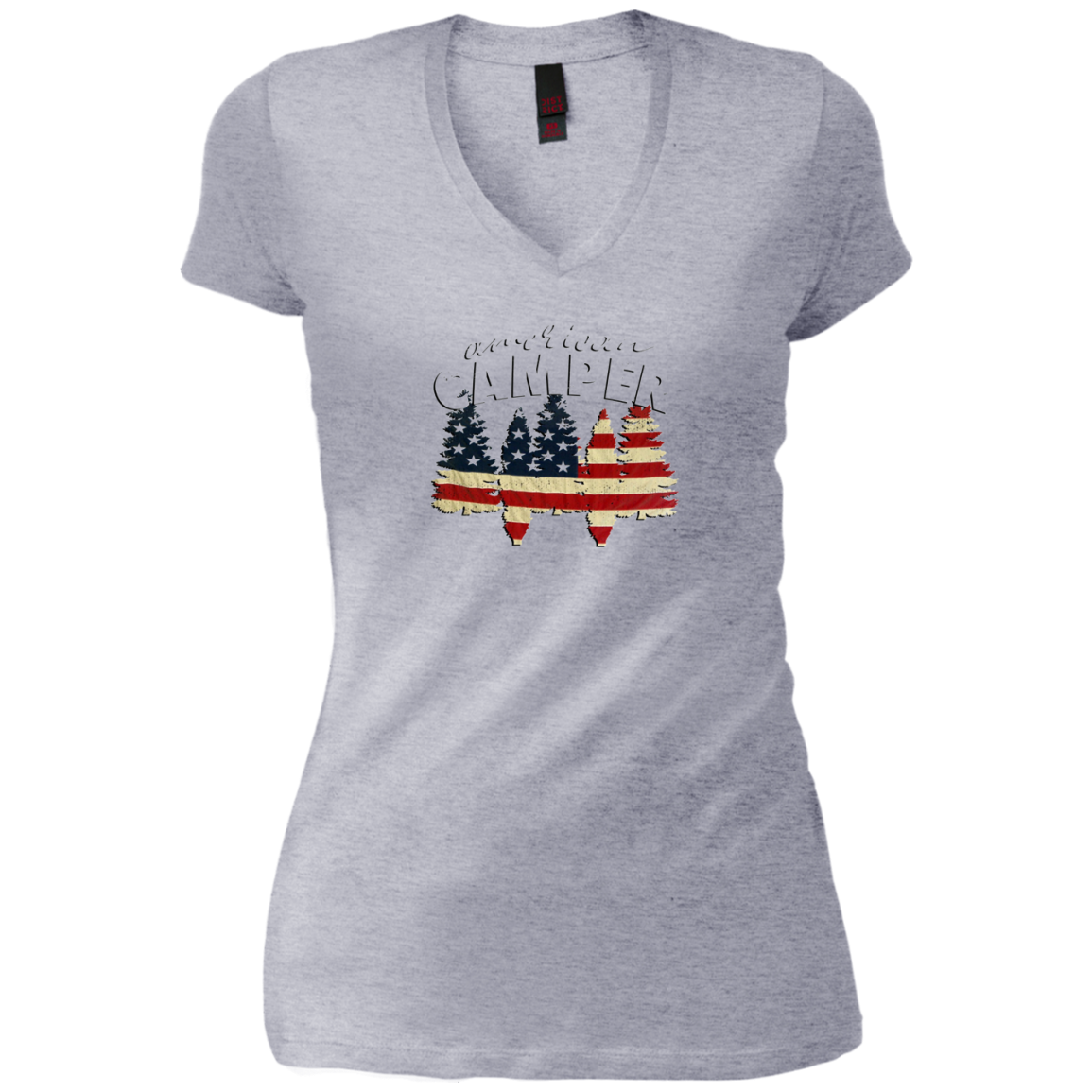 American Camper U.S. Flag Patriotic Camping T Shirt