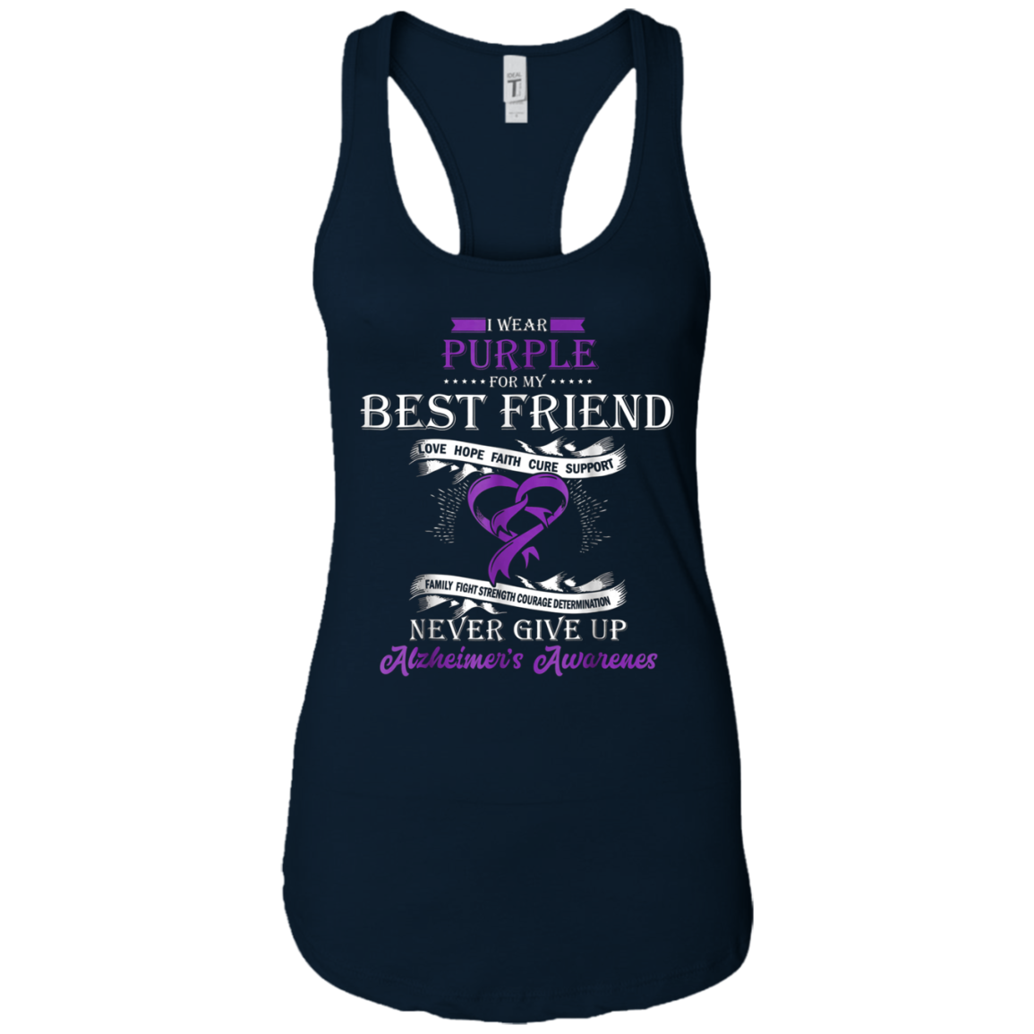 Alzheimer's Awareness Shirt I Wear Purple For My Best Friend