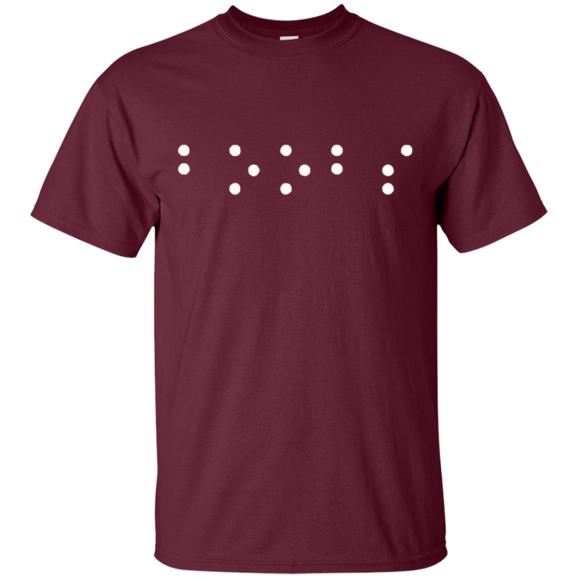 "Boobs" written in contracted Braille t-shirt funny tshirt