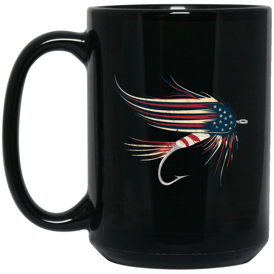 American Flag Salmon Fly T-Shirt