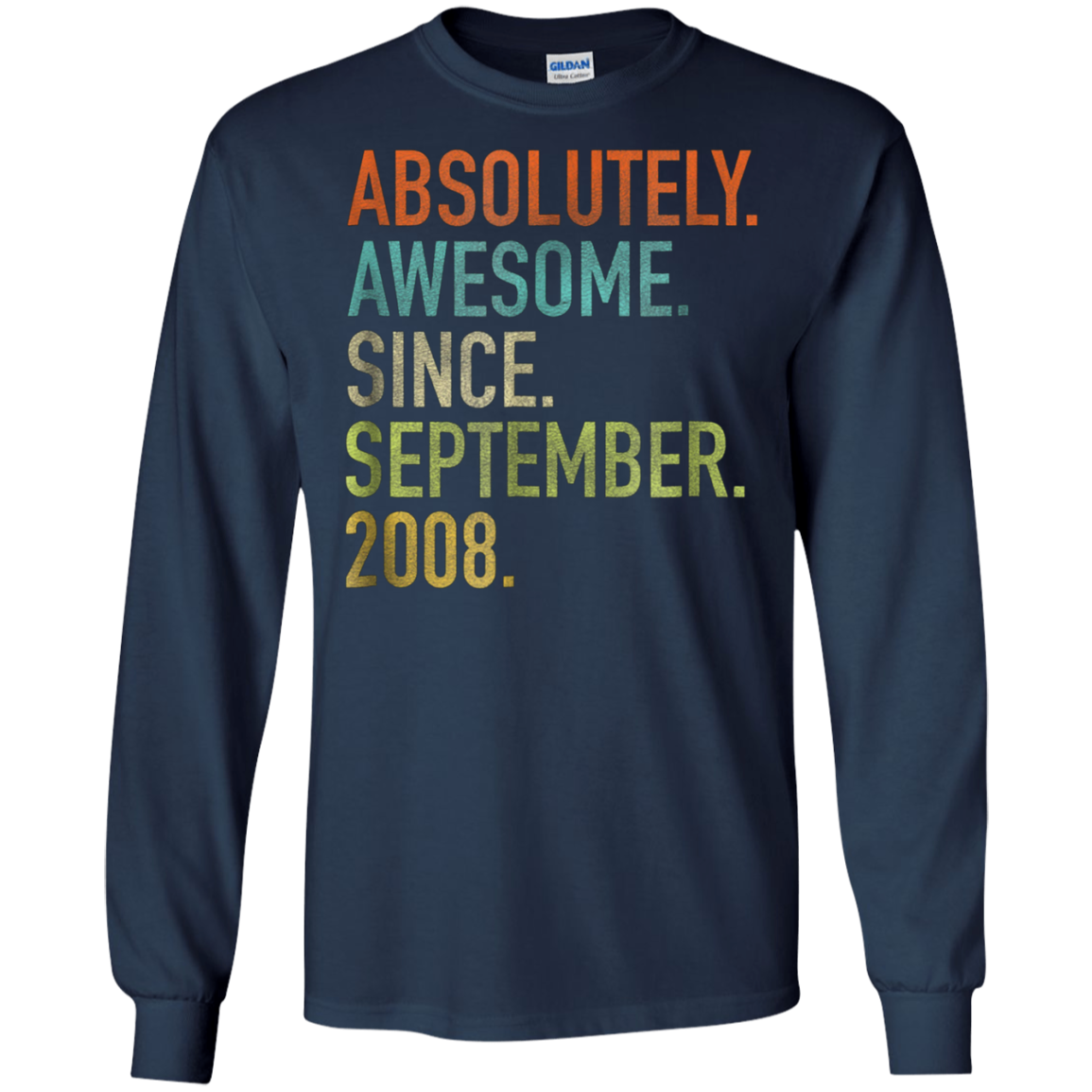 Absolutely Awesome Since September 2008 10th Birthday Shirt
