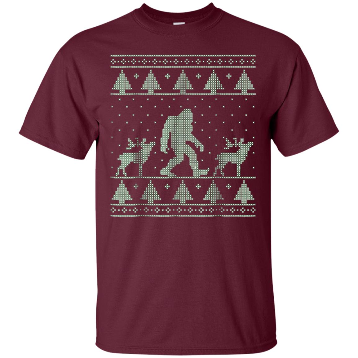 Bigfoot Ugly Christmas Sweater T-Shirt, Funny Sasquatch Gift