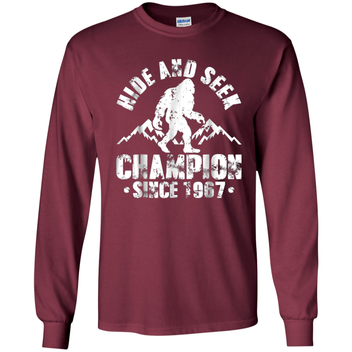 Bigfoot Yeti Hide and Seek 1967 Champion Sasquatch T Shirt