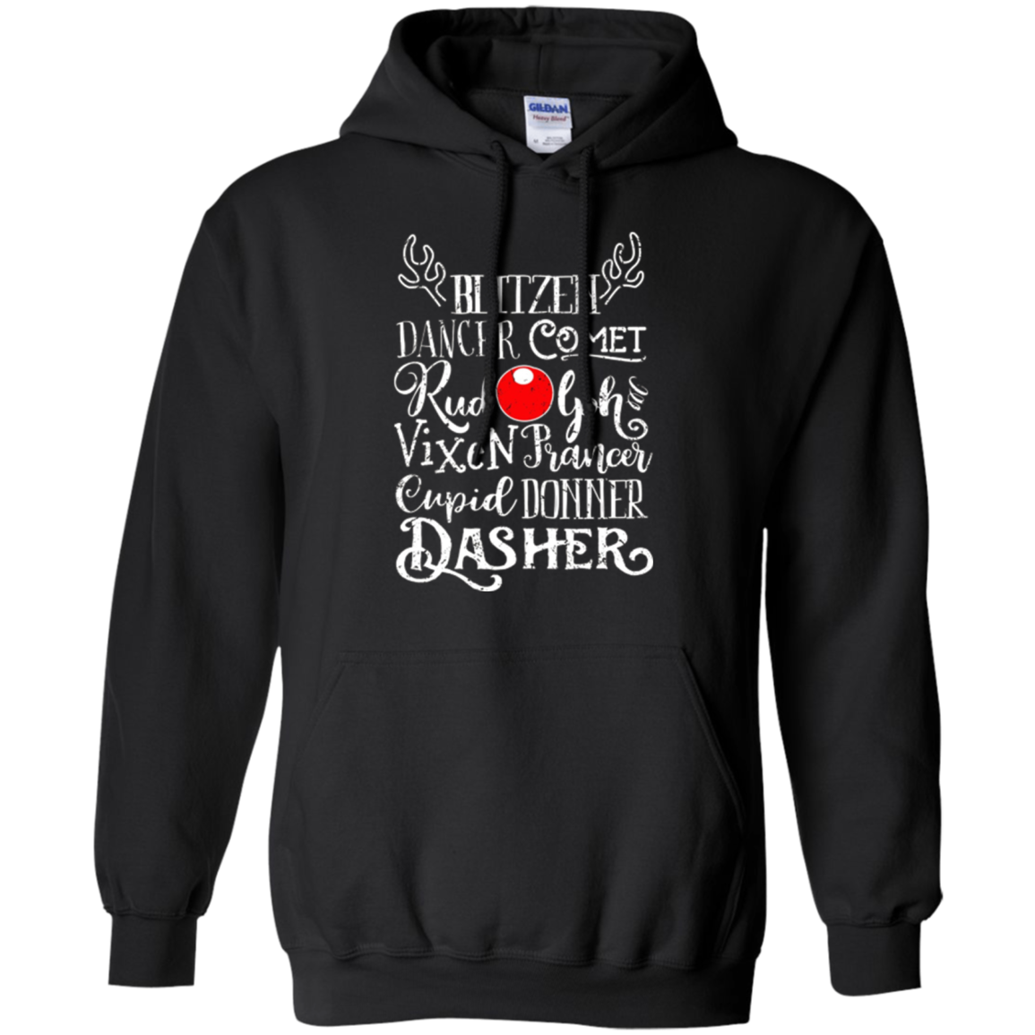Santa's Reindeer Rudolph List Vintage Christmas Gift T-Shirt